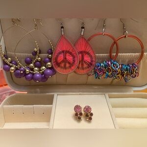 Colorful Pink and Purple Earring Bundle